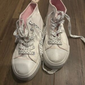 Disney White and Pink Kids Sneakers